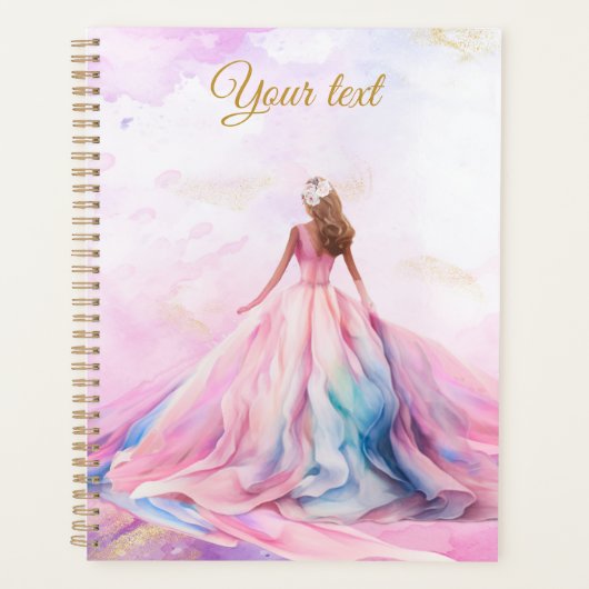 Roze en Goud Sweet Sixteen Planner (Voorkant)
