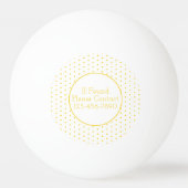 Roze en Goud Tropische Ananas Gepersonaliseerd Pingpongballen (Achterkant)