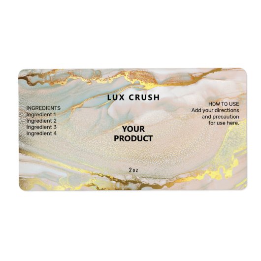 Roze en goudalcohol Dropperflaconlabels Etiket (Voorkant)