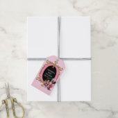 Roze en gouden Alice in het Wonderland Baby shower Cadeaulabel (Met Touw)