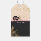 Roze en gouden Alice in het Wonderland Baby shower Cadeaulabel (Achterkant)