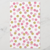 Roze en gouden Baby shower Baby Naam (Achterkant)