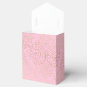 Roze en Gouden Baby shower Favor Tent Bedankdoosjes (Geopend)