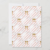 Roze en gouden ballonnen Baby shower Kaart (Achterkant)