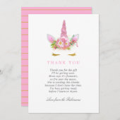 Roze en gouden Bedankt voor onkruidenierswaren (Voorkant / Achterkant)