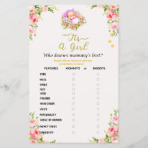 Roze en gouden bloem thema is een meisje baby show