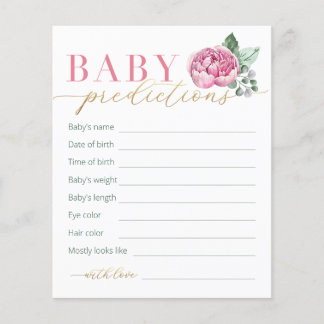 Roze en Gouden Bloemen Baby Voorspellingen en Wens