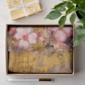 Roze en Gouden Bloemen Tissuepapier (Geschenk)