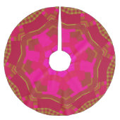 Roze en gouden caleidoscoop kerstboom rok (Voorkant)