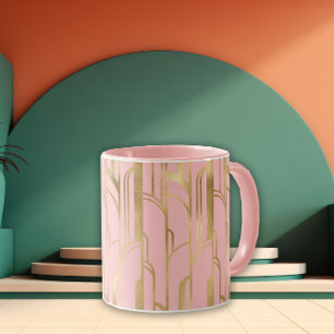 Roze en gouden Deco-dromen Mok
