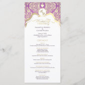 Roze en gouden elegante  bruiloft programma (Voorkant)