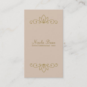 Roze en Gouden Elegante Chic Aangepaste Glam Visitekaartje