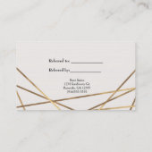 Roze en gouden Floral Glam Elegant Refer an Friend Aanbevelingskaartje (Achterkant)