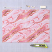 Roze en Gouden Folie Marmer Tissuepapier (Craft)