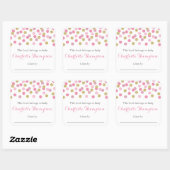 Roze en gouden Glitter Baby Bookplate Sticker Labe (Vel)