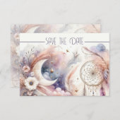 Roze en Gouden Hemelse Maan Bericht van Opschortin (Voorkant / Achterkant)