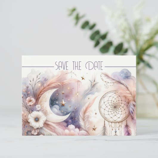 Roze en Gouden Hemelse Maan Bericht van Opschortin (Staand voorkant)