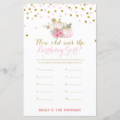 Roze en gouden Herfst Birthday Game, pompoen (Voorkant)