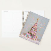 Roze en gouden kerstboom met impasto planner (Display)