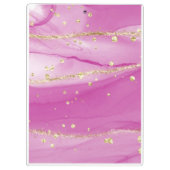 Roze en Gouden Leraar Multomap Klembord (Achterkant)