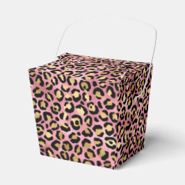 Roze en Gouden Luipaard Serie Ontwerp 15  Bedankdoosjes