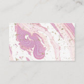 Roze en gouden marmer diaper Raffle Informatiekaartje (Achterkant)