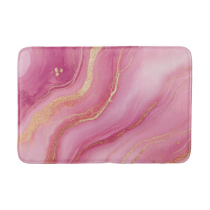 Roze en gouden marmer elegant badmat
