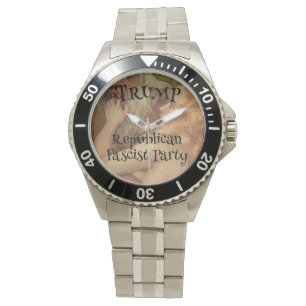 Roze En Gouden Mini Glitterende Trompet Republikei Horloge