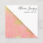 Roze en gouden minimalistisch Visitekaartje (Achterkant)