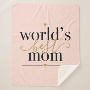 Roze en Gouden Mooiere Moeder Elegant Sherpa Deken