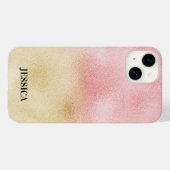 Roze en Gouden Ombre Folie Case-Mate iPhone Case (Achterkant (horizontaal))