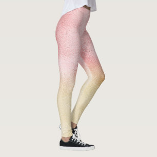 Roze en Gouden Ombre Folie Leggings