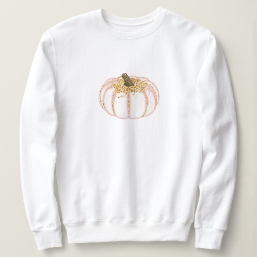 Roze en gouden pompoen sweatshirt (Design voorkant)