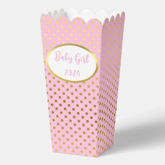 Roze en Gouden Popcorn Favoriet Box Bedankdoosjes