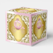 Roze en gouden prinses bedankdoosjes (Achterkant)