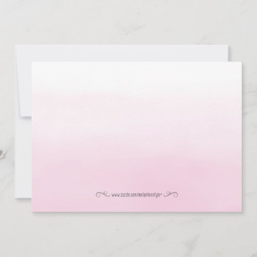 Roze en gouden receptkaart kaart (Achterkant)