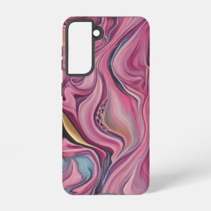 Roze en gouden ronddraaiende telefoontas van verf samsung galaxy hoesje