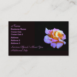 Roze en gouden Rozen Visitekaartjes