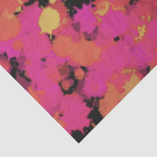 Roze en gouden spatten tissuepapier (Detail)