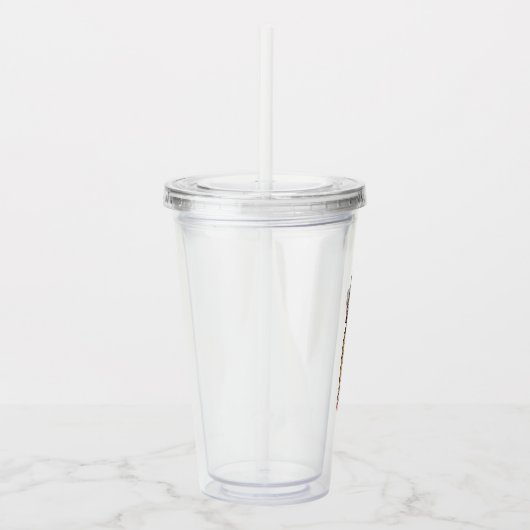 Roze en Gouden Steampunk Acryl Drinkbeker (Rechts)