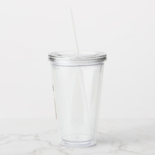 Roze en Gouden Steampunk Acryl Drinkbeker (Links)