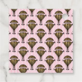 Roze en Gouden Steampunk Bedankjes Labels (Achterkant)