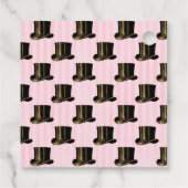 Roze en Gouden Steampunk Bedankjes Labels (Achterkant)