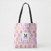 Roze en gouden stripper-Canvas tas (Voorkant)