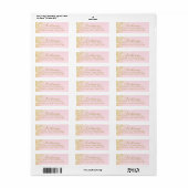 Roze en Gouden Twinkle ffe3ea Etiket (Full Sheet)