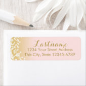 Roze en gouden Twinkle Lights Etiket (Insitu)