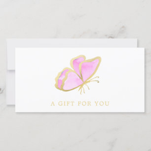 Roze en Gouden Vlinder Salon Cadeaubon