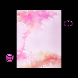 Roze en Gouden Waterverf Scrapbook Papier