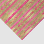 Roze en gouden Waterverf strepen Tissuepapier (Detail)