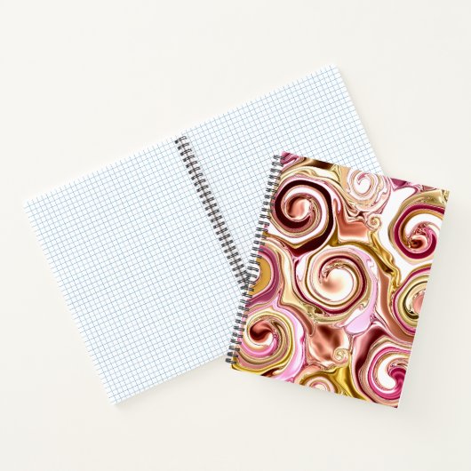 Roze en gouden wervelingen notitieboek (Binnen)